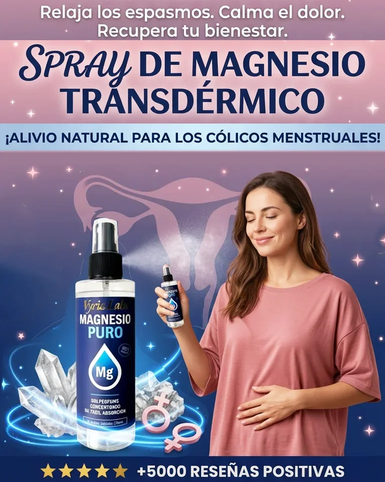 SPRAY DE MAGNESIO - Alivio Natural Para los Cólicos Menstruales