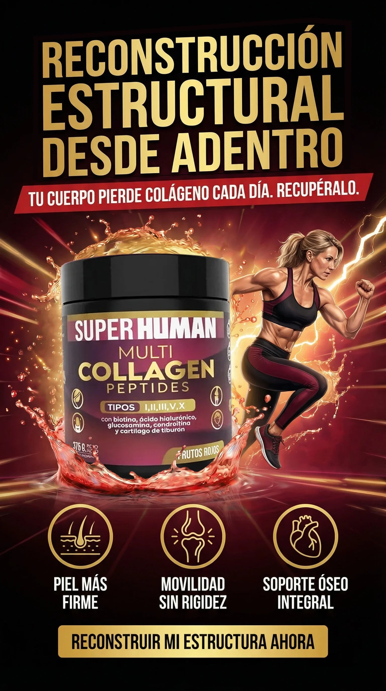 COLÁGENO HIDROLIZADO EN POLVO para la Piel, Articulaciones y Huesos