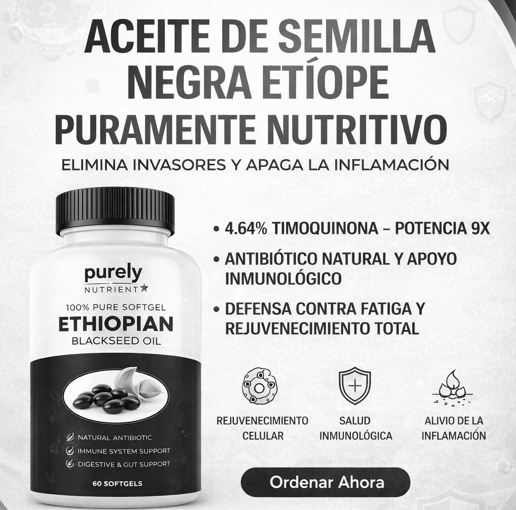 Aceite de semilla negra etíope puramente nutritivo - Purely Nutrient
